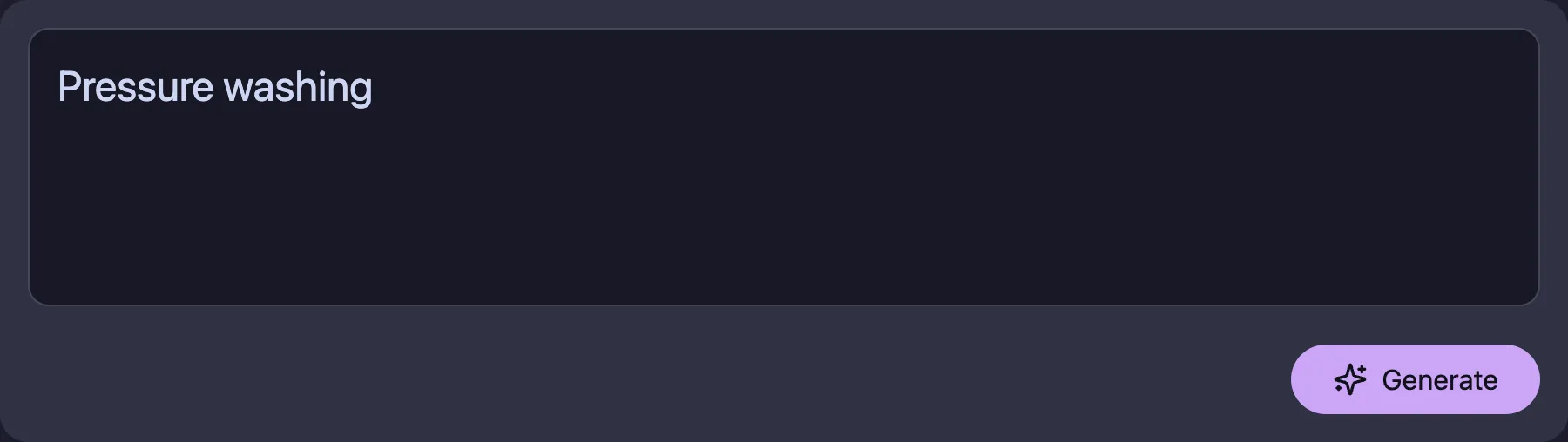 AI Prompt Input